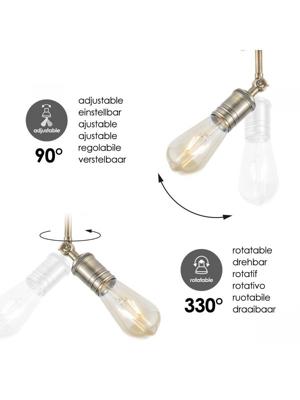 Light depot - opbouwspot Spy 2 lichts - vintage - Outlet Light depot - opbouwspot Spy 2 lichts - vintage - Outlet