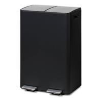 wicotex prullenbak Tom 2x30 liter zwart - thumbnail