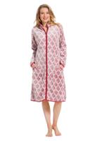 Zachte badjas van fleece - patroon rood-(48-50) XL - thumbnail