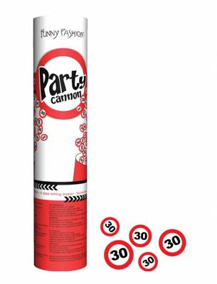 Confetti shooter 20cm traffic 30 jaar
