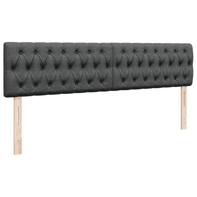 Ottoman bed met matras 200x200 cm stof donkergrijs