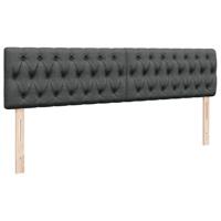 Ottoman bed met matras 200x200 cm stof donkergrijs - thumbnail