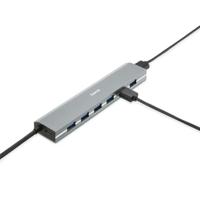Hama USB 3.2 Gen 1-hub 7 poorten Met USB-C stekker Grijs - thumbnail