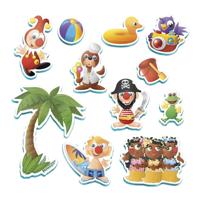 Bambolino Toys Badfiguren jokie in opbergnetje, 10st. - thumbnail