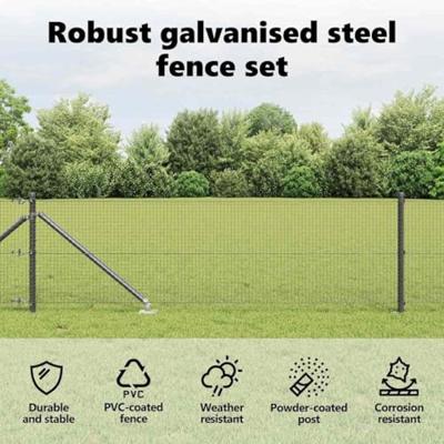 VidaXL Afrasteringspaal grijs 25 x 0,5 m (19 x 19 mm mesh) staal