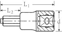 Stahlwille 54 IC 8 03070008 Inbus BO Dopsleutel-bitinzet 8 mm 1/2 (12.5 mm) - thumbnail