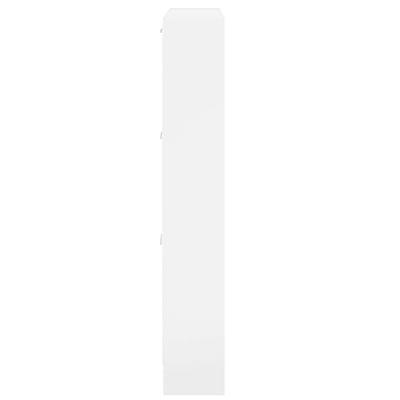 Schoenenkast 59x17x108 cm bewerkt hout hoogglans wit