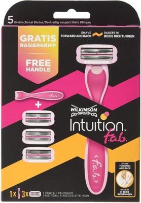 Wilkinson Wilkinson Intuition f.a.b. Scheerapparaat Startersset - Inclusief 3 Mesjes | Voordelig & Innovatief Scheren in Twee Richtingen