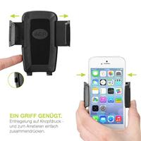 iGRIP T5-1814 Universele fiets & motorfiets houder voor Apple, Samsung, Sony enz. voor stuurstangen tussen 22,2 mm en 31,8 mm diameter [Made in Germany I 360 ° draaibaar | gepatenteerde technologie] - thumbnail