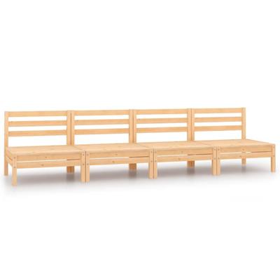Tuinmiddenbanken 4 st massief grenenhout