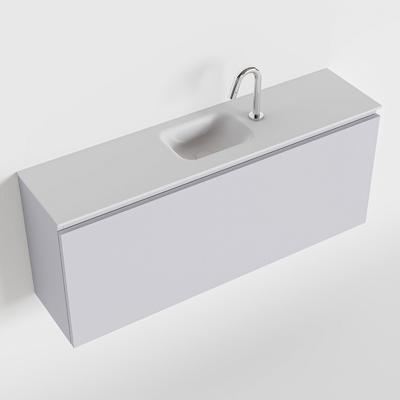 MONDIAZ OLAN 120cm toiletmeubel cale. LEX wastafel talc midden 1 kraangat MONDIAZ OLAN 120cm toiletmeubel cale. LEX wastafel talc midden 1 kraangat