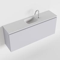 MONDIAZ OLAN 120cm toiletmeubel cale. LEX wastafel talc midden 1 kraangat - thumbnail