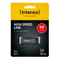 Intenso High Speed Line USB-stick 64 GB Zwart, Geel 3537490 USB-A 3.2 Gen 2 - thumbnail