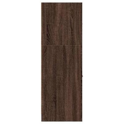 Apothekerskast 40x41x118 cm bewerkt hout bruin eikenkleurig