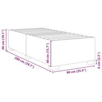 Bedframe zonder matras 100x200 cm stof donkerbruin - thumbnail