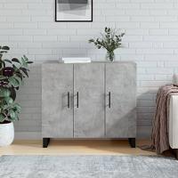 Dressoir 90x34x80 cm bewerkt hout betongrijs - thumbnail