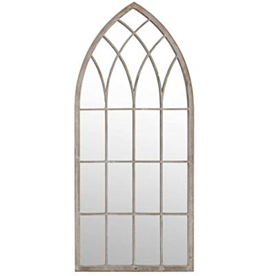 Tuinspiegel 70x30 cm ijzer zandkleurig