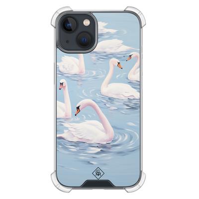 iPhone 13 mini shockproof hoesje - Zwanen