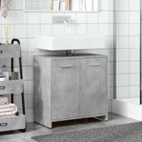 Wastafelkast 60x33x60 cm bewerkt hout betongrijs - thumbnail