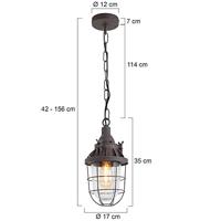 Steinhauer Landelijke hanglampMistral 17cm antiek bruin - 7890B - thumbnail