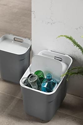 Set van 4 bakken - KLAAR OM TE VERZAMELEN - CURVER - 2 x 10 L + 2 x 20 L - Wit/Groen/Blauw/Grijs - thumbnail