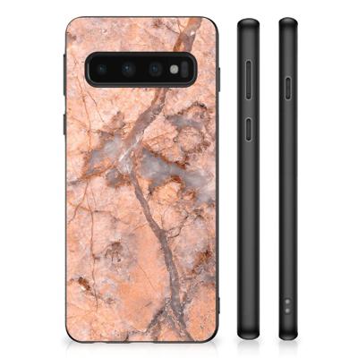 Samsung Galaxy S10 Gripcase Marmer Oranje