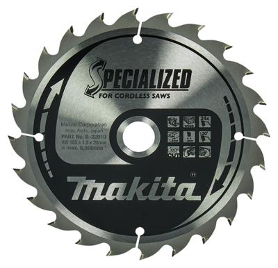 Makita Cirkelzaagblad voor Hout | Specialized | Ø 165mm Asgat 20mm 24T - B-32910