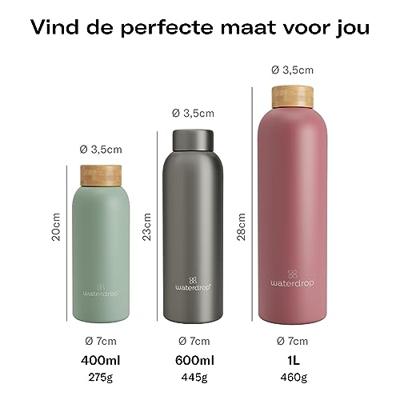 Waterdrop Stalen Fles Pastel Pink Matt 600ml Waterdrop Stalen Fles Pastel Pink Matt 600ml