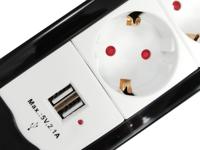 Equip 245553 power uitbreiding 1,5 m 4 AC-uitgang(en) Binnen Zwart, Wit - thumbnail