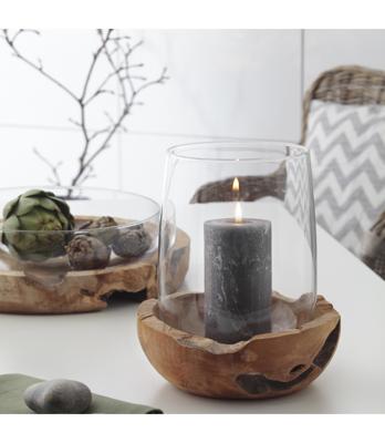 Leonardo Terra Schaal met houten voet