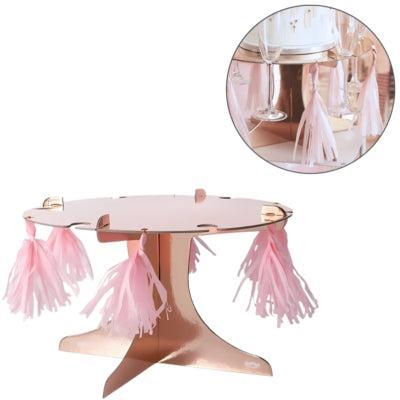 Ginger Ray plateau cake & drink roségoudkleurig 36 cm | 10 stuks