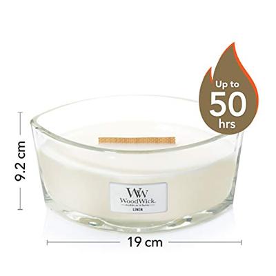 WoodWick linen ellipse candle