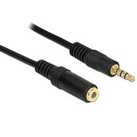 Delock 84667 Stereo Jack Verlengkabel 3,5 mm 4-pins male naar female 2 m zwart - thumbnail