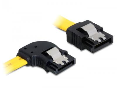 DELOCK kabel SATA 6 Gb/s 50 cm geel li/ge metaal