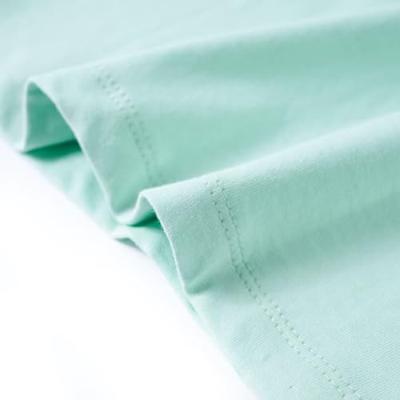 Kindershirt busjesprint 128 lichtmintkleurig