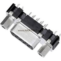 HARTING 09661516512 D-sub female connector 180 ° Aantal polen: 9 Solderen 1 stuk(s) - thumbnail