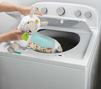 Fisher Price knuffeldierkussen Tummy Time Lama 43 cm pluche wit - thumbnail