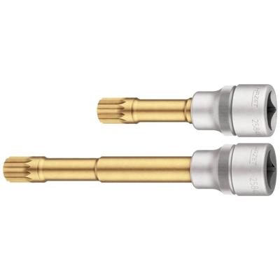 HAZET Dopsleutelbitset 2584-12/2 · 1/2 inch (12,5 mm) vierkant hol · Binnenveeltandprofiel XZN · 2-delig · SW M12 HAZET Dopsleutelbitset 2584-12/2 · 1/2 inch (12,5 mm) vierkant hol · Binnenveeltandprofiel XZN · 2-delig · SW M12