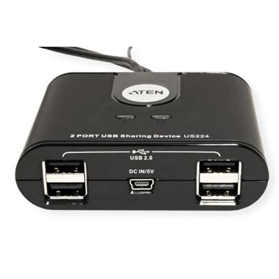 Aten 2 x 4 USB 2.0 switch voor randapparatuur | 1 stuks - US224-AT US224-AT