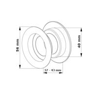 Rond Deurrooster Ø40mm - Kunststof Wit - thumbnail