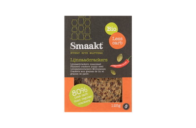 Smaakt Less Carb Lijnzaad Crackers Smaakt Less Carb Lijnzaad Crackers