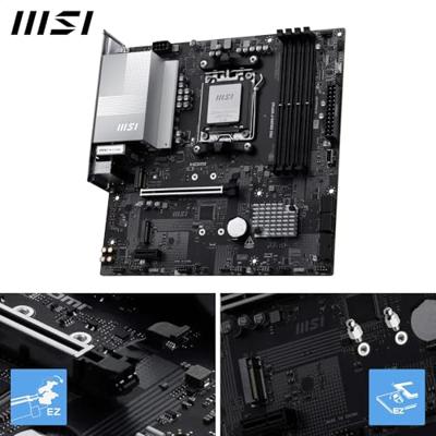 MSI PRO B840M-P WIFI6E AM5 mATX MB Moederbord Socket AMD AM5 Vormfactor Micro-ATX Moederbord chipset AMD® B840