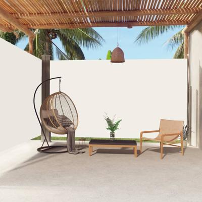 VidaXL Windscherm uittrekbaar 220x600 cm crèmekleurig