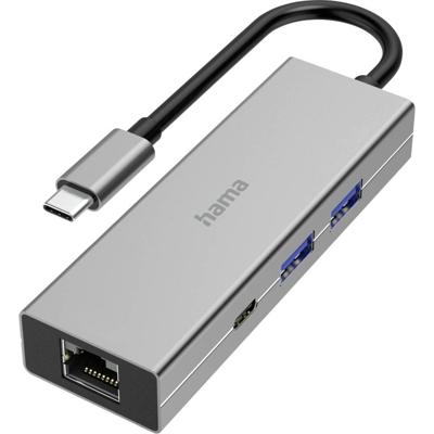 Hama 4 Port USB-C (USB 3.2 Gen 2) Multiport Hub grey