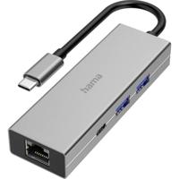 Hama 4 Port USB-C (USB 3.2 Gen 2) Multiport Hub grey - thumbnail