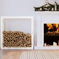 VidaXL Haardhoutrek 100x25x100 cm massief grenenhout wit - thumbnail