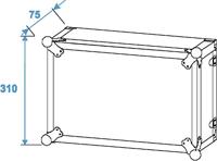Roadinger CO DD 19 inch rack 6 HE Hout Incl. greep - thumbnail