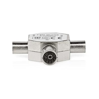Coaxsplitter | 2x IEC (Coax) Male - IEC (Coax) Female | Metaal