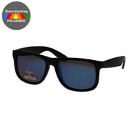 Spectrum polarized zonnebril vierkant mat zwart blauw heren - thumbnail