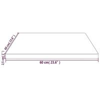 Tafelblad vierkant 60x60x2,5 cm massief grenenhout wit - thumbnail